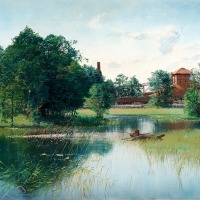 Alfred Thörne (Swedish, 1850-1916), "Brefvens bruk" (1891)