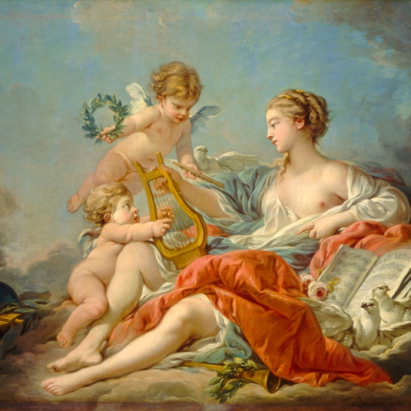 François Boucher (French, 1703-70), "Allegory of Music" (1764)