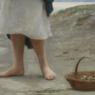 Eugene de Blaas (Italian, 1843-1932), "On the Beach" (detail)