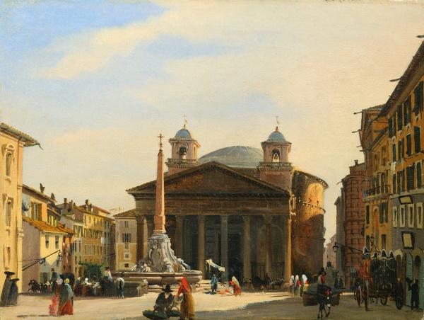 Ippolito Caffi (Italian, 1809-66), The Pantheon, Rome