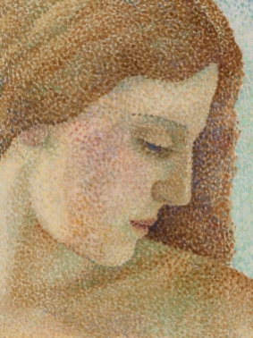 Marie Bronislava Vorobieff-Stebelska, called Marevna (Russian, 1892-1984), "Femme en buste de profil" (detail)