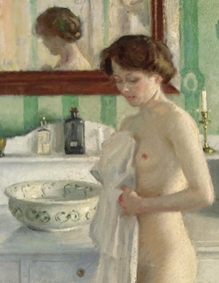 Paul Gustave Fischer (Danish, 1860-1934), "Morgentoilette" ("Morning Toilette", detail)